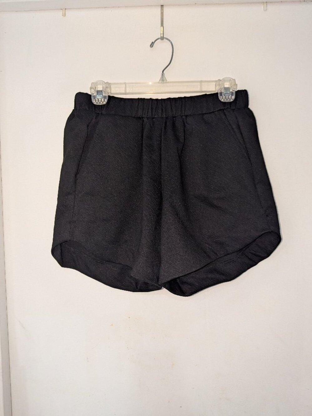Allison Izu Havana Shorts Black Bevel Ponte Size Small Made in USA